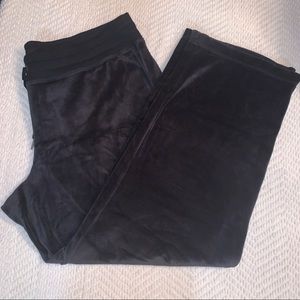 Calvin Klein Velour Track Pants Straight Leg Wide